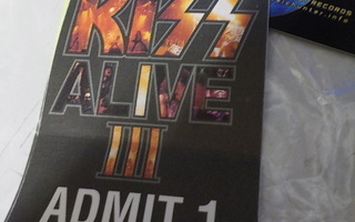 KISS - ALIVE III PARTY BACKSTAGEPASS STICKER (+) .