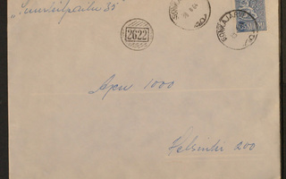 # 19566 # Numeroleima 2622 + Sonkajärvi kirje Helsinki