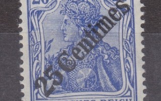 Saksa reich Saksan posti Turkissa 1908 Mi 50 postituoreena