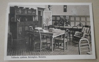 Helsinki, Tallbackan sairaskoti, ruokasali, p. 1910