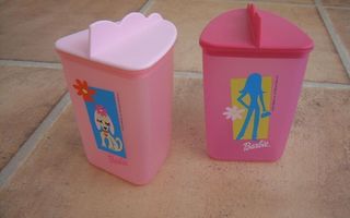 Tupperware Barbie duo säilytysrasiat. 2 settiä. Uudet