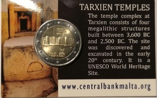 ** MALTA 2€ 2021 Tarxien Temples MdP coin card **