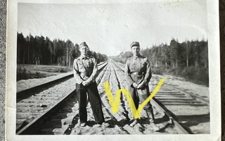 Valokuva Muurmannin radalla 28.6.1942 II JR13 4. komp.