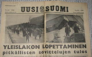 Sanomalehti  Uusi Suomi 22.3.1956