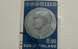 680/ 1970 Kekkonen 70v o leimattu