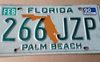 FLORIDA rekisterikilpi verotarra 1990