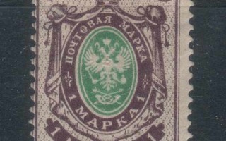 1901  Kotka 1 mk tilapäisjulkaisu I  L.500e Lape 53