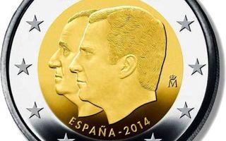 2€ Juhlaraha Espanja 2014 Doppelportrait Juan Carlos I. / 