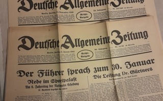 2 kpl deutshce allgemeine zeitung v 1941