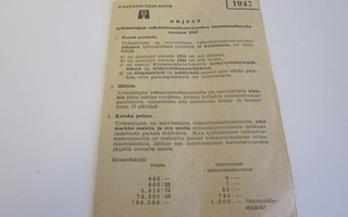 Kelan ohjeet vuodelta 1947