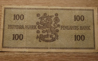 100 markkaa 1955  Suomen pankki