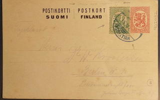 2x10 pennin ehiökortin erikoinen postitus Saksaan 1920