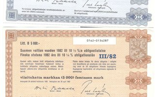 OKK Suomen valtio 28.4.1982 obligaatiolaina III