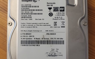 Seagate 500GB 7200RPM 3,5" sata kovalevy