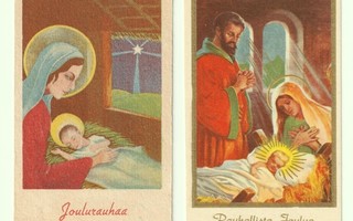 Vanhoja uskonnollisia joulukortteja