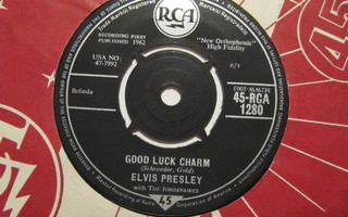 Elvis Presley Good Luck Charm 7" sinkku UK RCA 1280