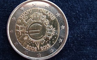 Juhlaraha Suomi 2012 2 € Euro 10 vuotta UNC