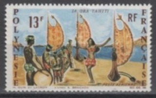 (SA0132) FRENCH POLYNESIA, 1966 ("Vive Tahiti"). Mi # 62