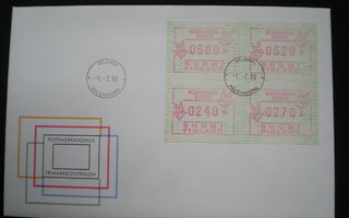 FDC - ATM 28 Santa C 2,40 / 2,70 / 3,00 / 3,20 mk 1.7.1998