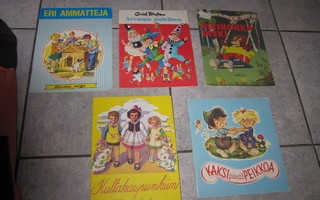 5 vanhaa hyväkuntoista lastenkirjaa, AK v 1957