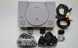 Playstation 1 - konsolipaketti *huollettu* (PAL)