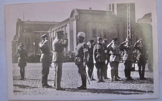 VANHA Valokuva Mannerheim Helsinki 1919 Rautatie Asema ym