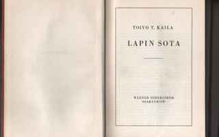 Kaila, Toivo T.: Lapin sota, WSOY 1950, sid., K3, karttoja