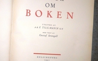 Gustaf Strengell : En Bok om Boken  1931 1.p.