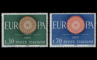 Italia 1077-8 ** Europa (1960)