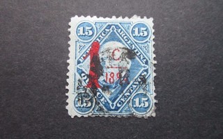 Argentiina 1884 15c Blue Jose San Martin