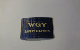 TT-etiketti WGY safety matches