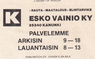 Kanunki, Esko Vainio ky ,     b377