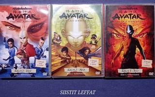 9 DVD) Avatar: The Last Airbender - KIRJA 1-3 (KOKO SARJA)