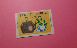 TT-etiketti Baari Turuntie 3, Salo