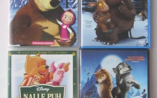 4 kpl Lasten DVD elokuvia