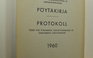 Suomen lakimiesliiton lakimiespäivien pöytäkirja 1960