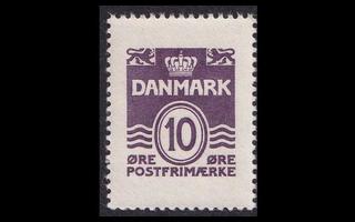 Tanska 246B ** Aaltoviiva 10 öre (1938)