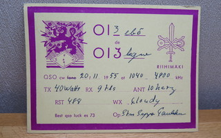 Vanha QSL-kortti