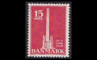 Tanska 242 ** Vapaus monumentti 15 öre (1938)