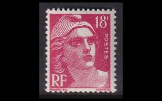 Ranska 905 ** Käyttösarja Marianne 18 Fr (1951)