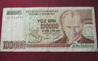 100000 lira 1991 Turkki-Turkey