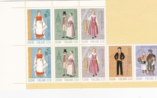 postimerkit suomen muinais- ja kansallispuvut  1972