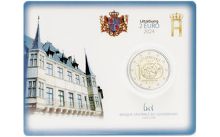 Luxemburg 2 € 2024 Luxemburgin frangi 100 vuotta BU coincard