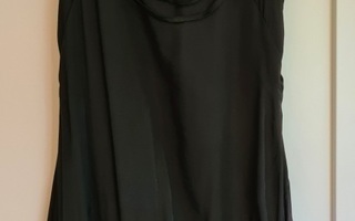Musta juhlamekko/ satiinimainen kangas koko 38-40