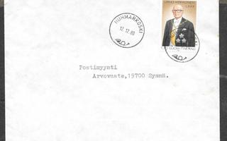 Postilähetys -  Kekkonen 80v (LAPE 868) Huhmarkoski 12.12.80