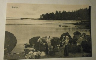 Kotka, leidit rantakivillä pyykillä, mv pk, p. 1910