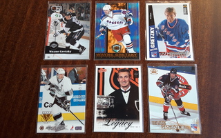 Wayne Gretzky kortteja mm.  #101, 121, 170, 419,  6 kpl