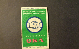 TT-etiketti OKA, taitomerkki - tulkin merkki