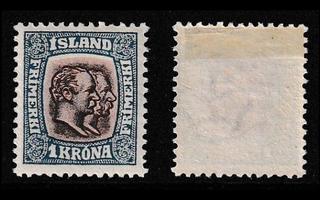 Islanti 60 * Kaksi kuningasta 1 Kr (1907)