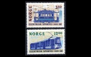 Norja 1163-4 ** Sähköraitiovaunut 100v (1994)